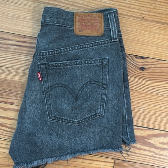 Levi's Pants - Levi's 501 grey buttonfly Jean Shorts 28